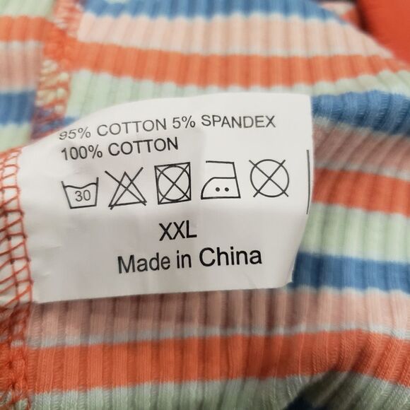 Multi Colored Striped Dog Recovery Onesie XXL - Picture 3 of 6